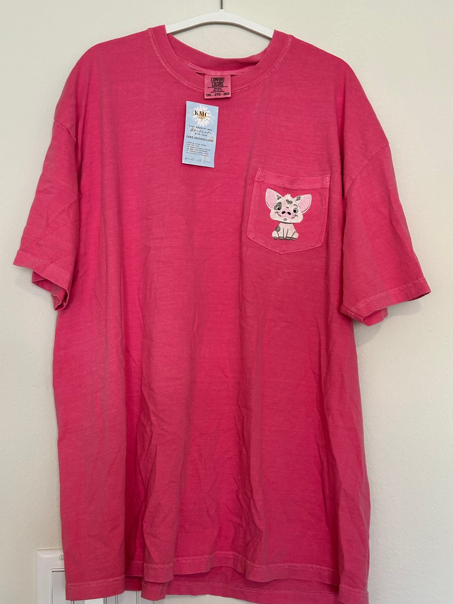 Pua Embroidered Pocket T-Shirt (RTS)