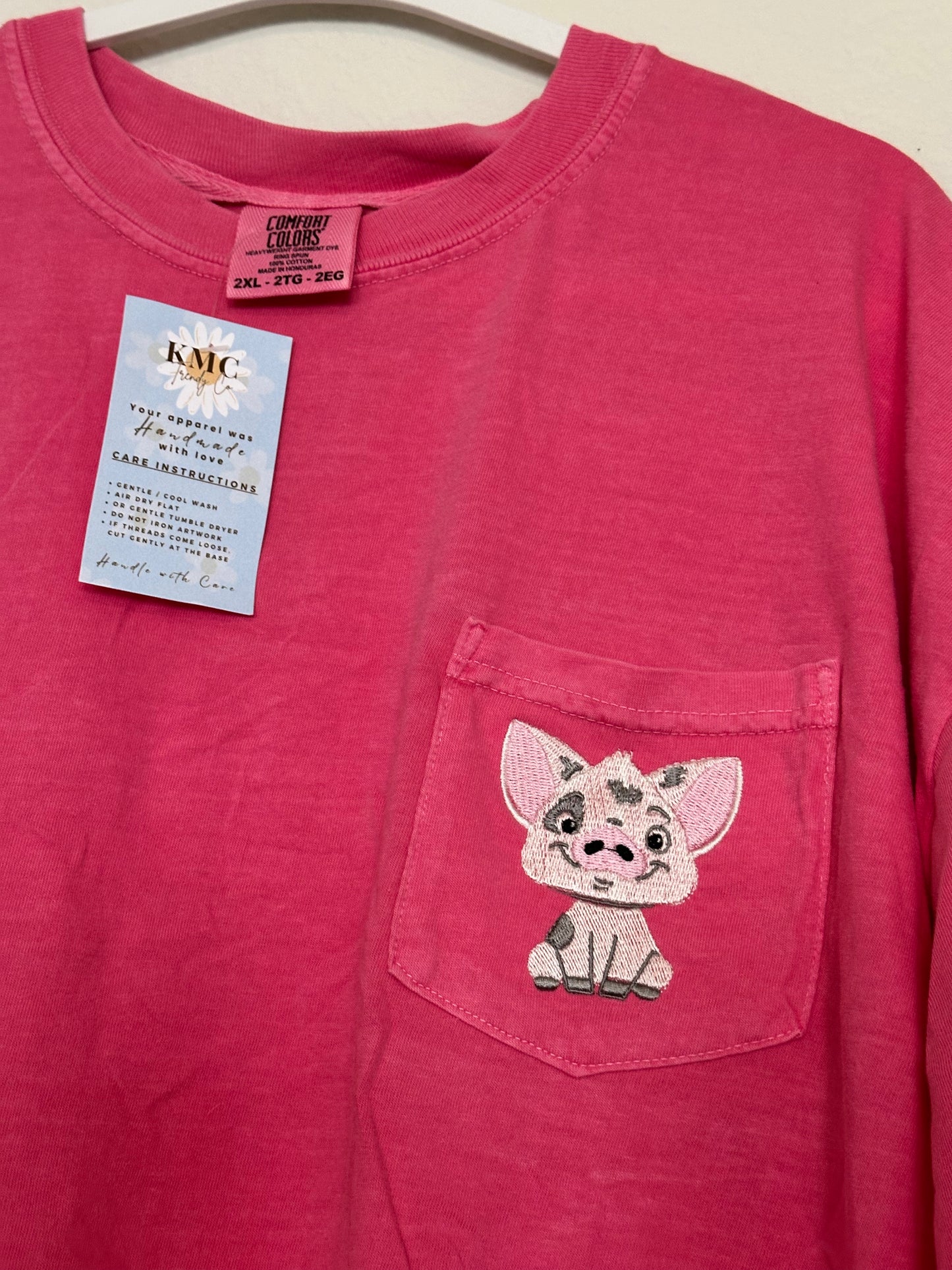 Pua Embroidered Pocket T-Shirt (RTS)