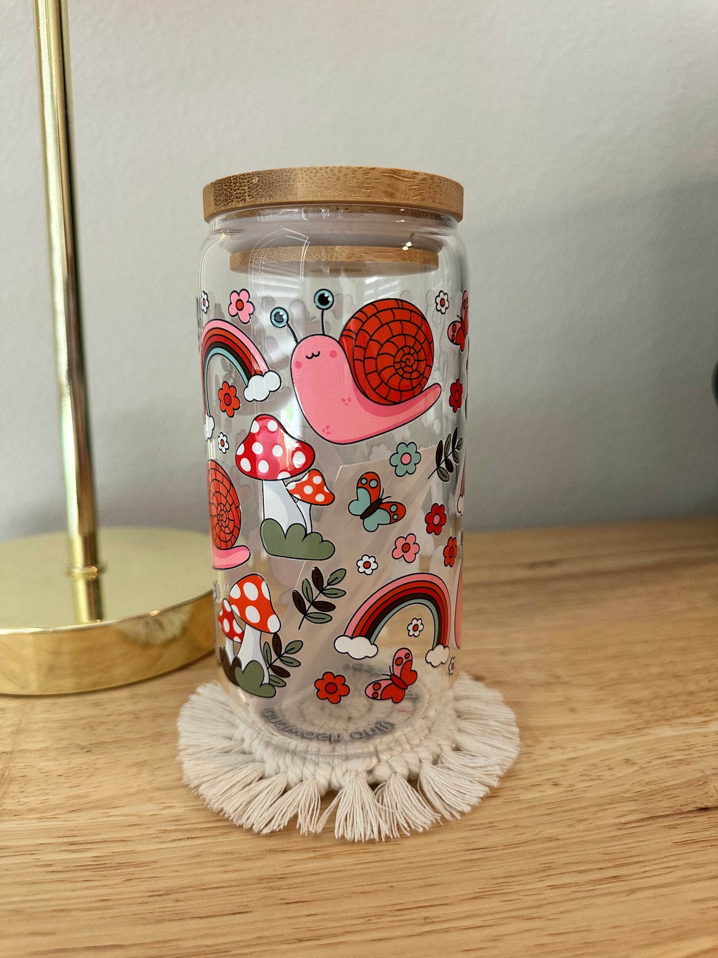 Glass Garden Snails Cup (RTS)