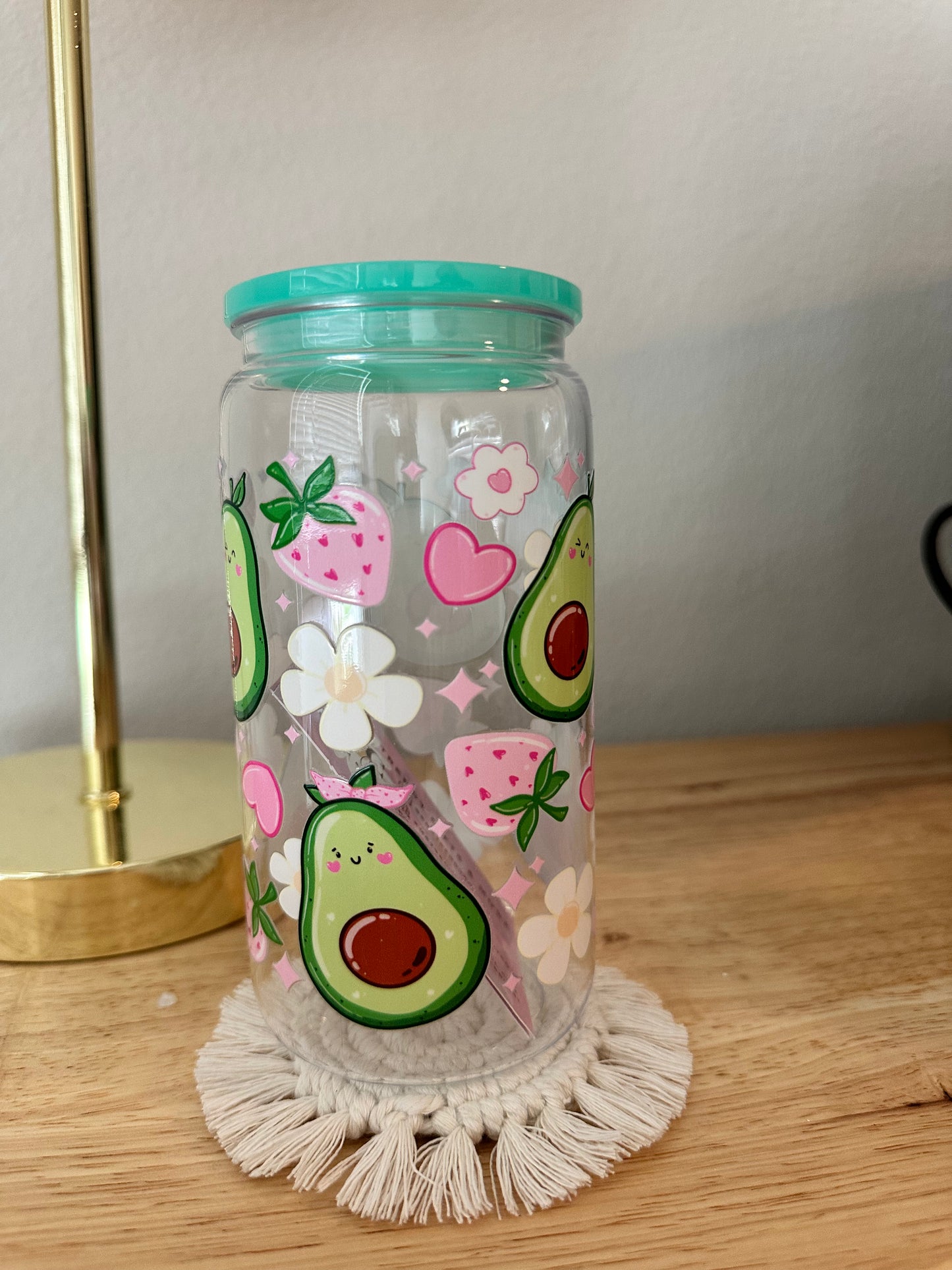 Plastic Cute Avocados Cup (RTS)