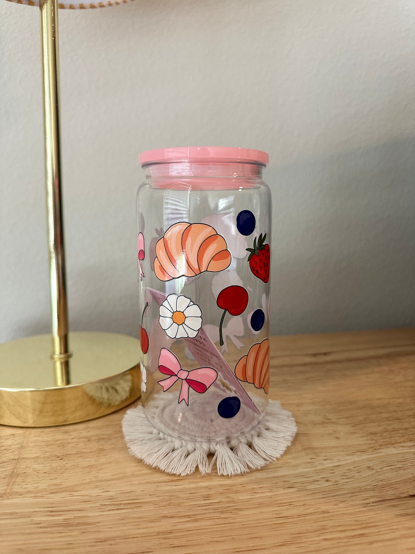 Plastic Cute Croissant Cup (RTS)