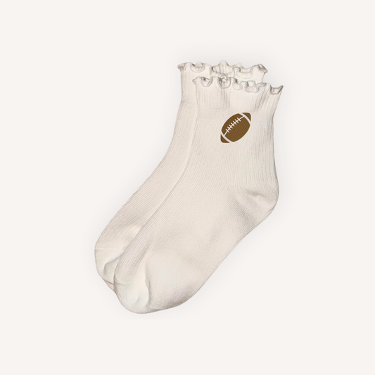 Game Day Ruffle Ankle Socks