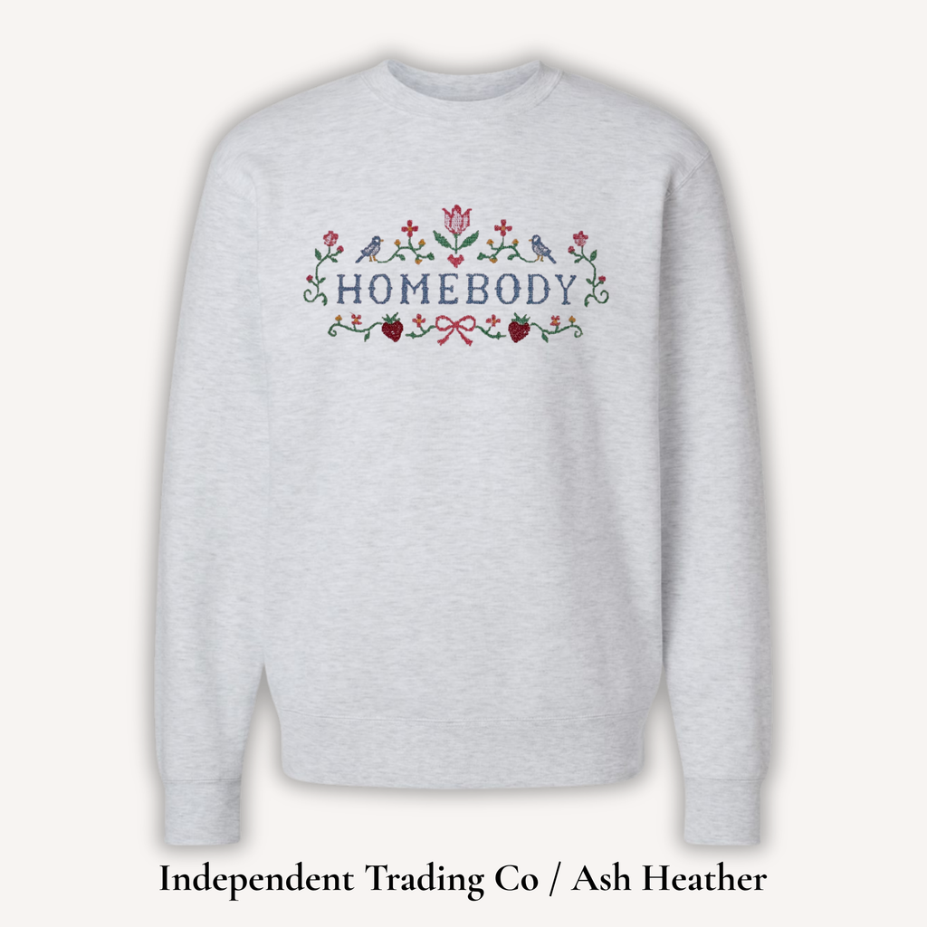 Homebody Cross-stitch Sweatshirt