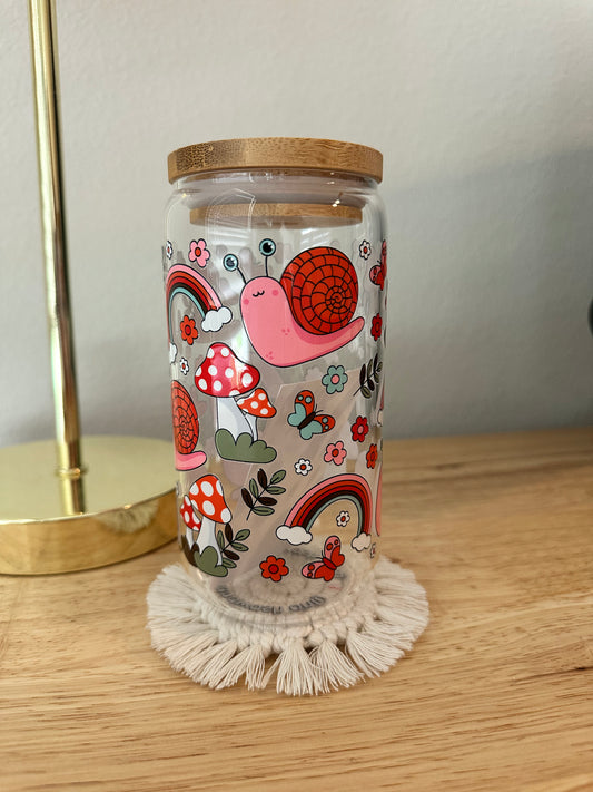 Glass Garden Snails Cup (RTS)