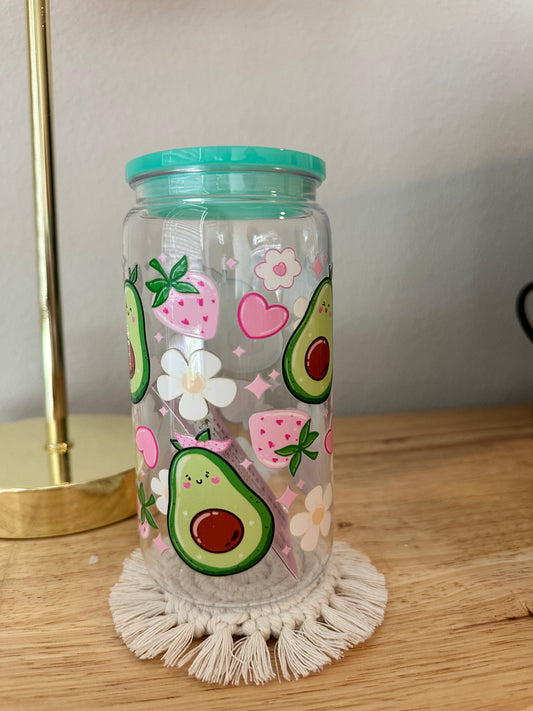 Plastic Cute Avocados Cup (RTS)