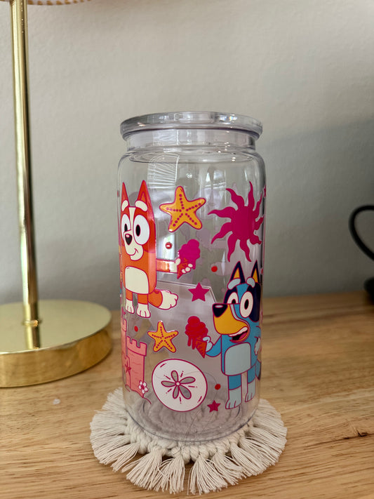 Plastic Beachy Bluey Cup (RTS)