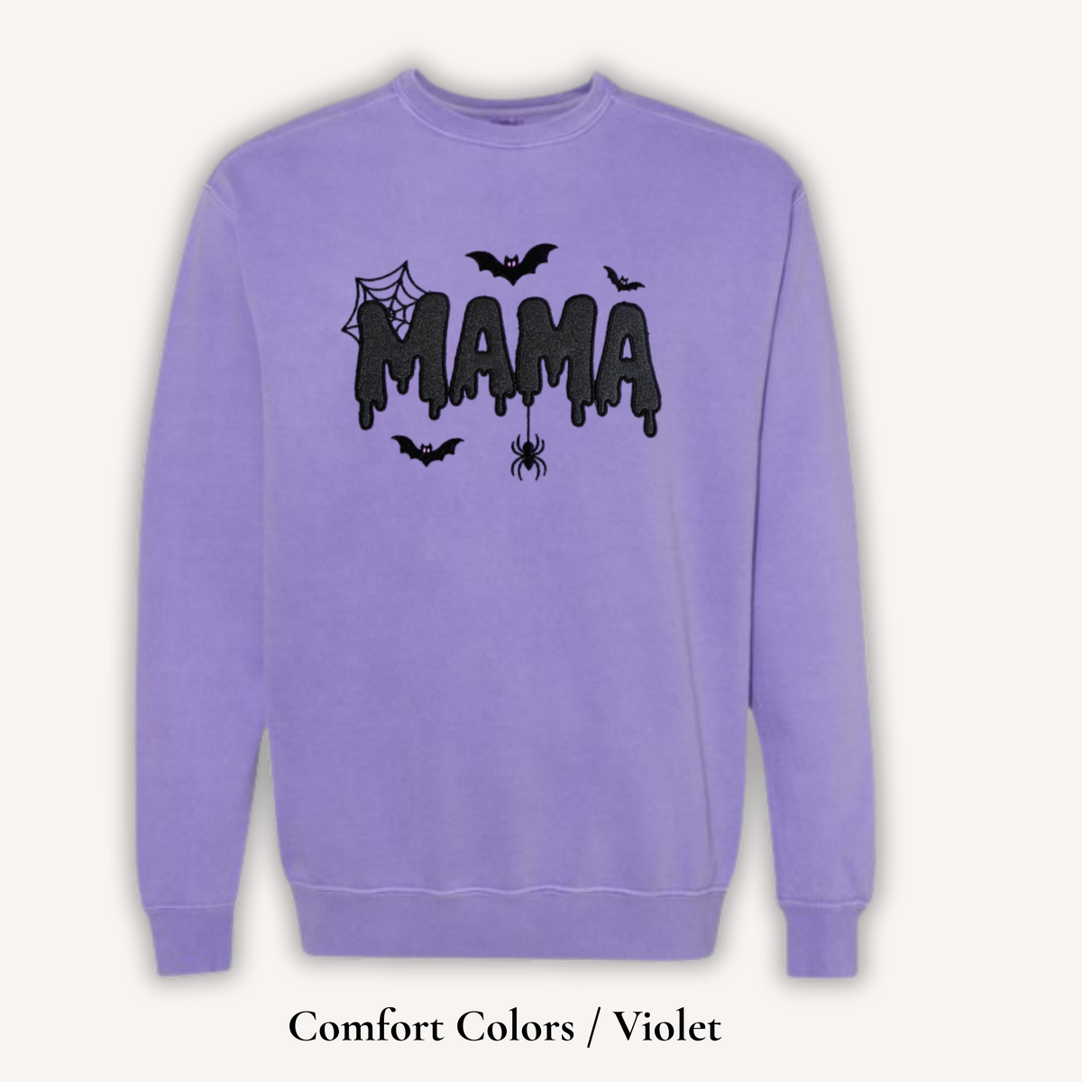 Mama Spooky Glitter Applique Sweatshirt