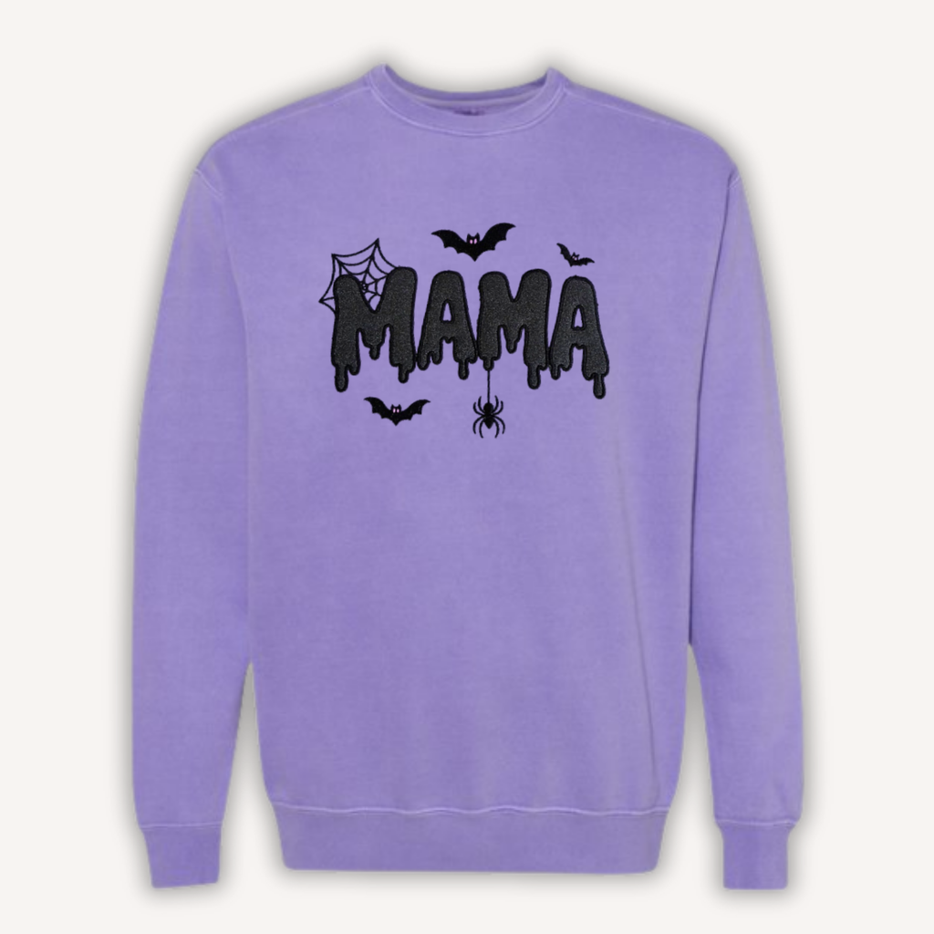 Mama Spooky Glitter Applique Sweatshirt