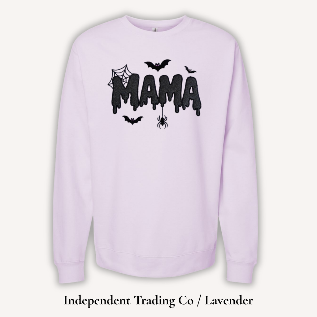 Mama Spooky Glitter Applique Sweatshirt