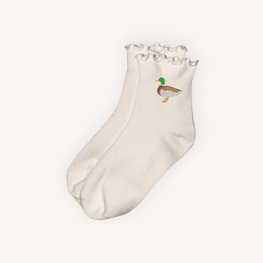 Animal Ruffle Ankle Socks