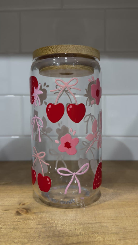 Cherry Girly Glass