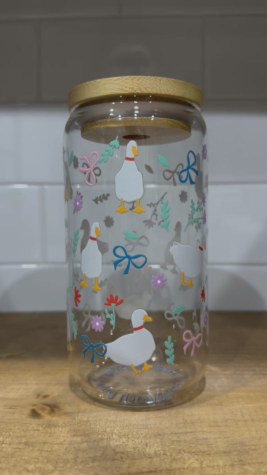 Cute Ducks Glass