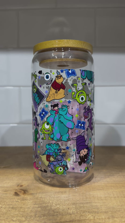 Monsters Green and Blue Glass